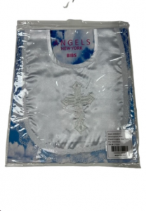 GIRL BIB WITH CROSS (0565607)
